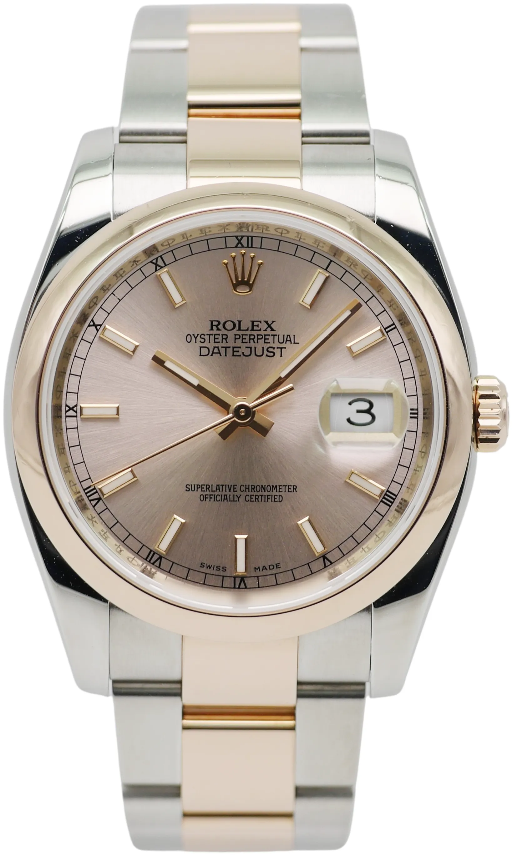 Rolex Datejust 36 116201 36mm Yellow gold and Stainless steel Rose