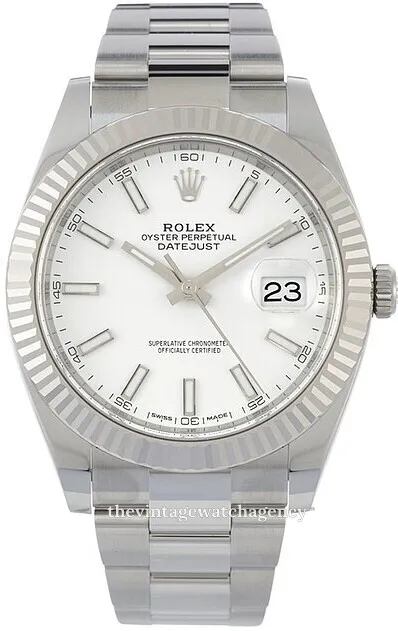 Rolex Datejust 41 126334-0009 41mm White gold and Oystersteel White