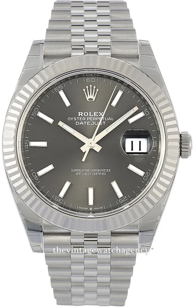 Rolex Datejust 41 126334-0014 41mm White gold and Oystersteel Gray