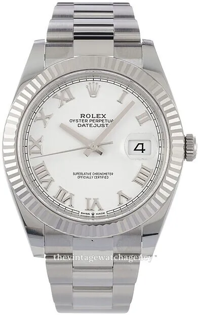 Rolex Datejust 41 126334-0023 41mm White gold and Oystersteel White