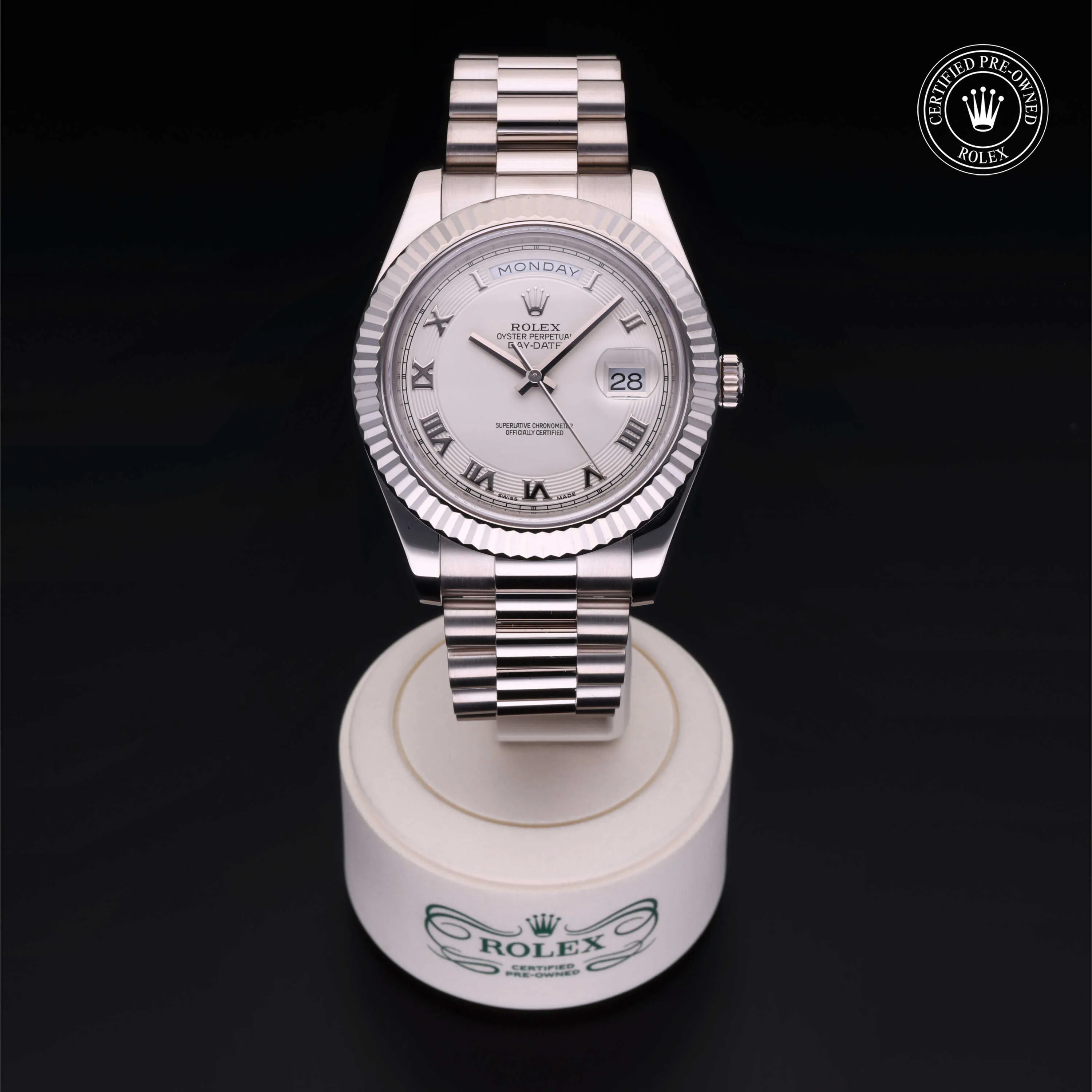 Rolex Day-Date II 218239 41mm White gold Ivory