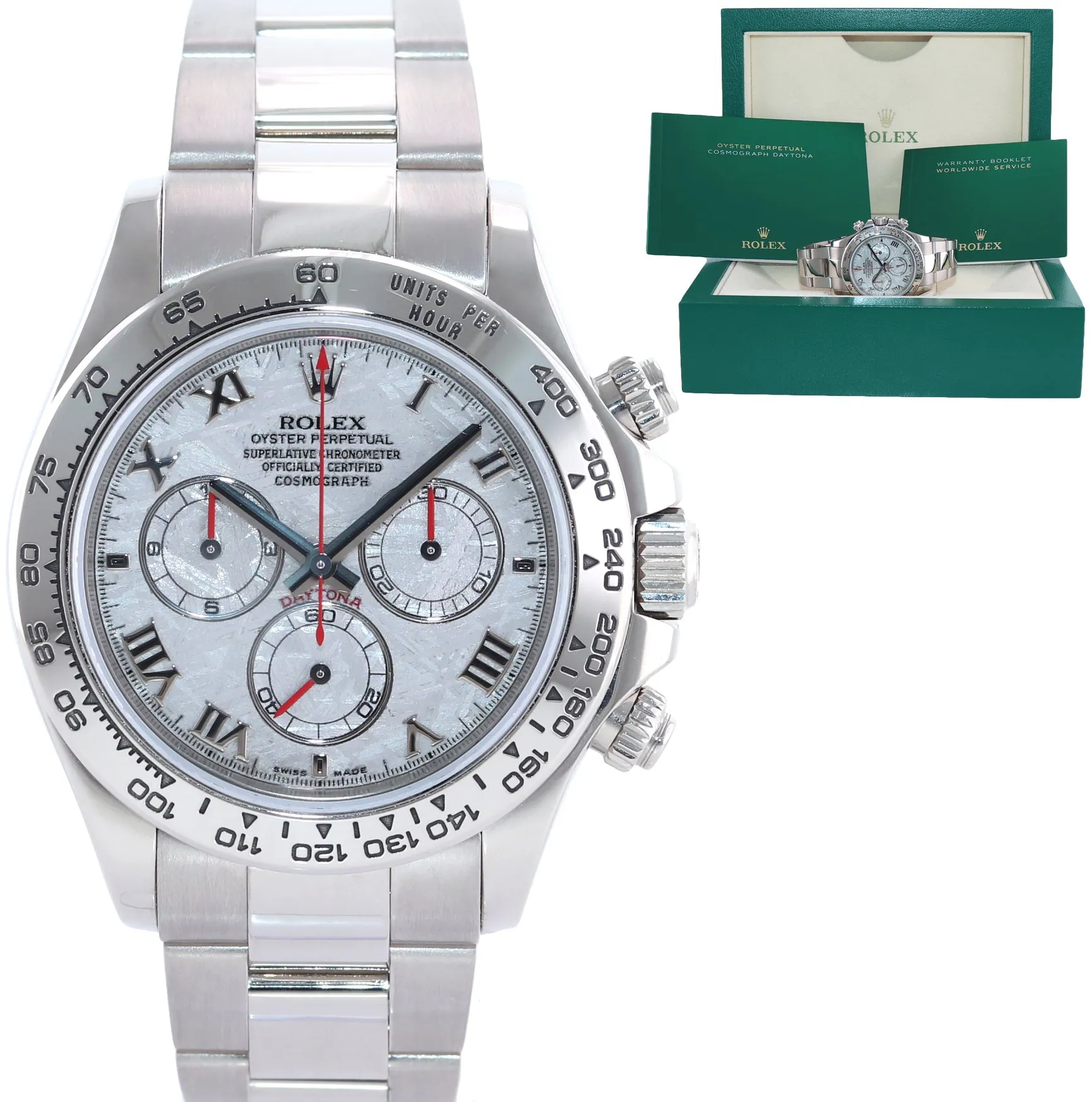 Rolex Daytona 116509 40mm White gold and 18k white gold Meteorite