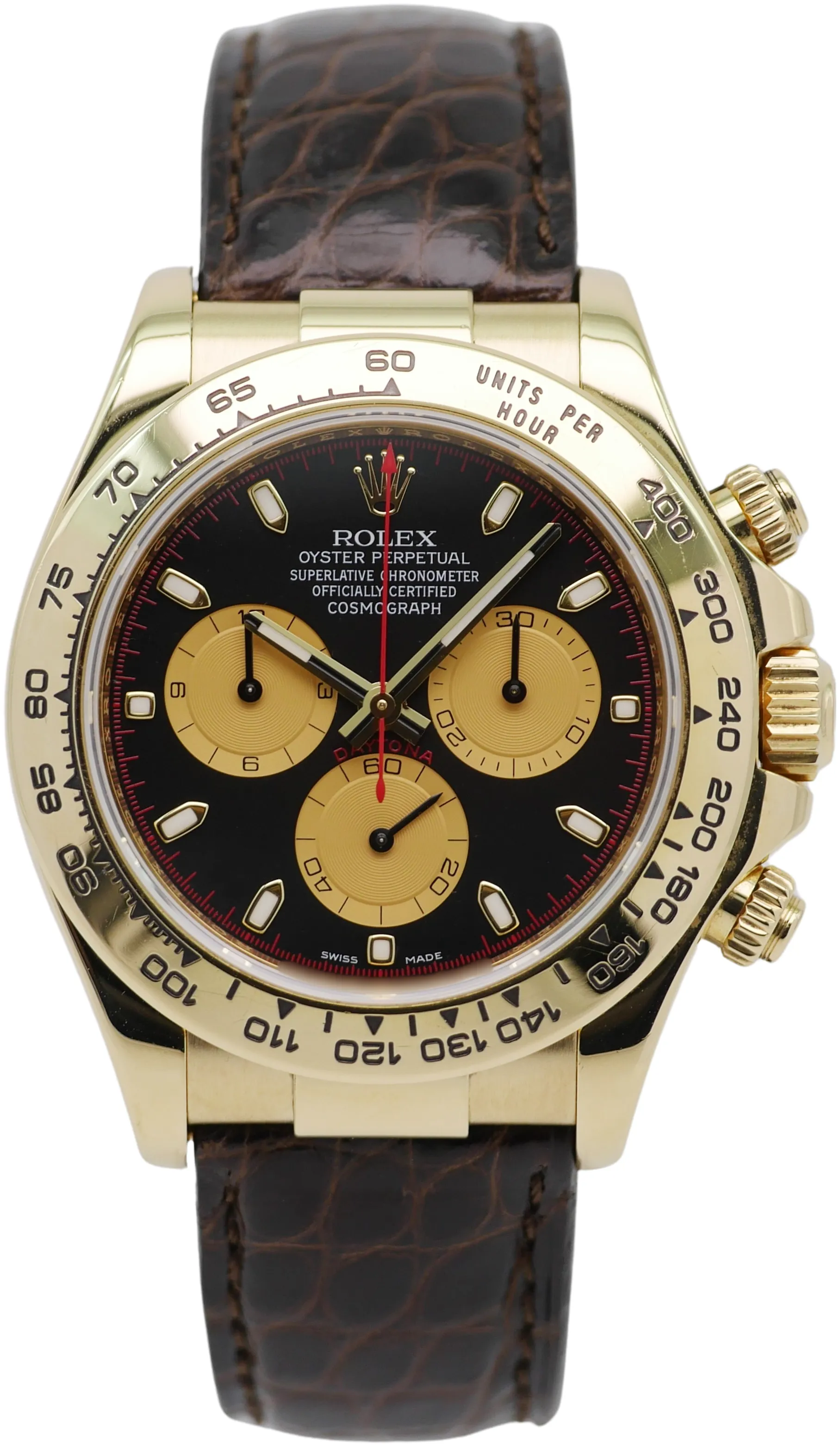 Rolex Daytona 116518 Yellow gold Black