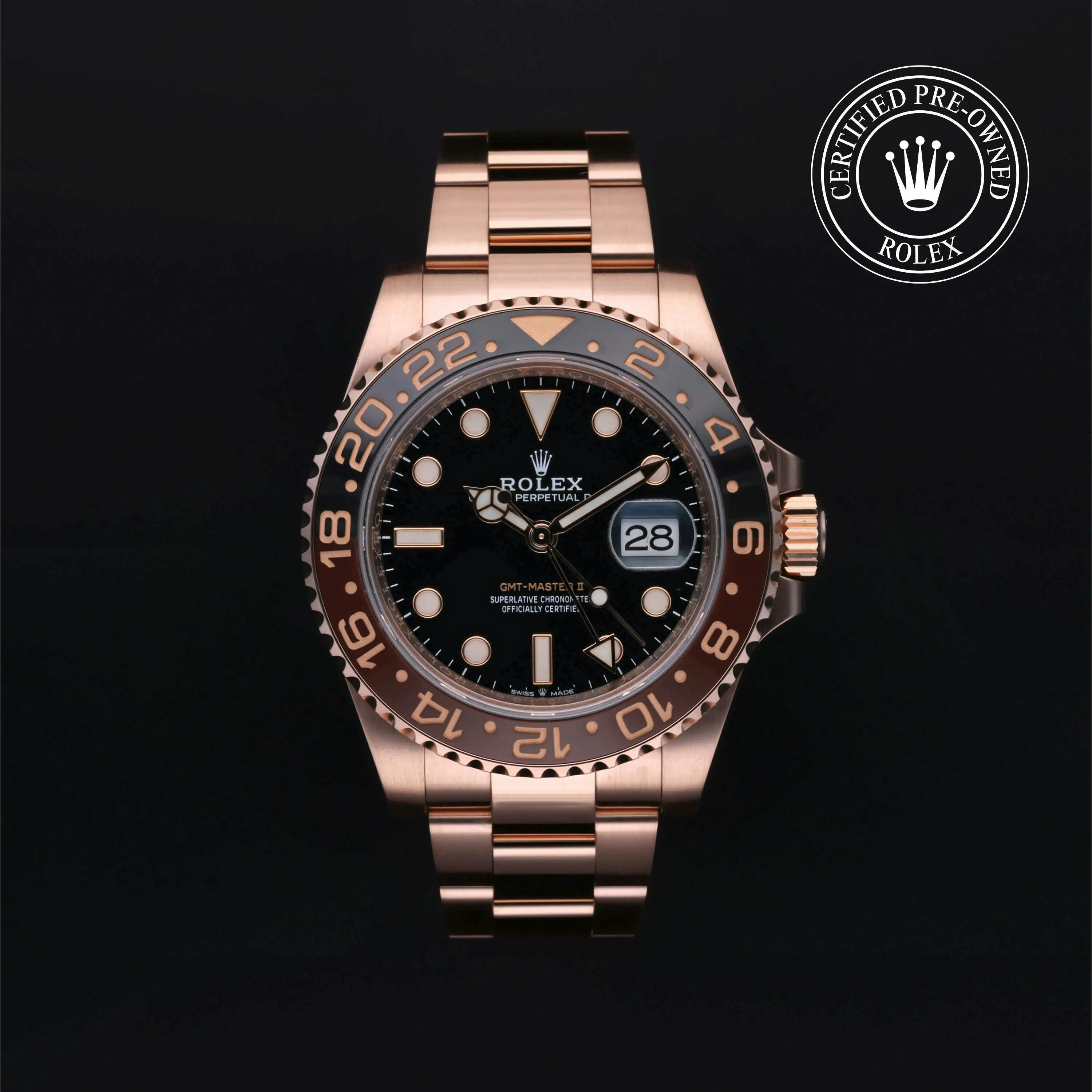 Rolex GMT-Master II 126715CHNR-0001 40mm Everose gold Black