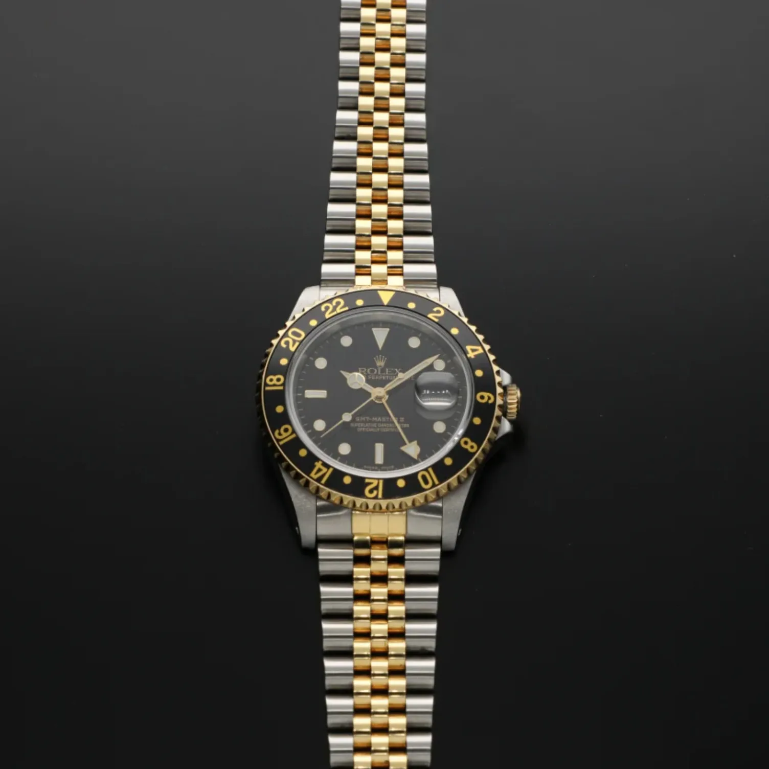 Rolex GMT-Master II 16713 40mm Yellow gold and Stainless steel Brown