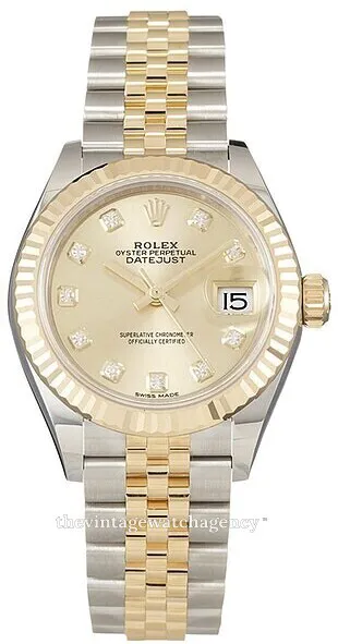 Rolex Lady-Datejust 279173-0011 28mm Yellow gold and Oystersteel Champagne