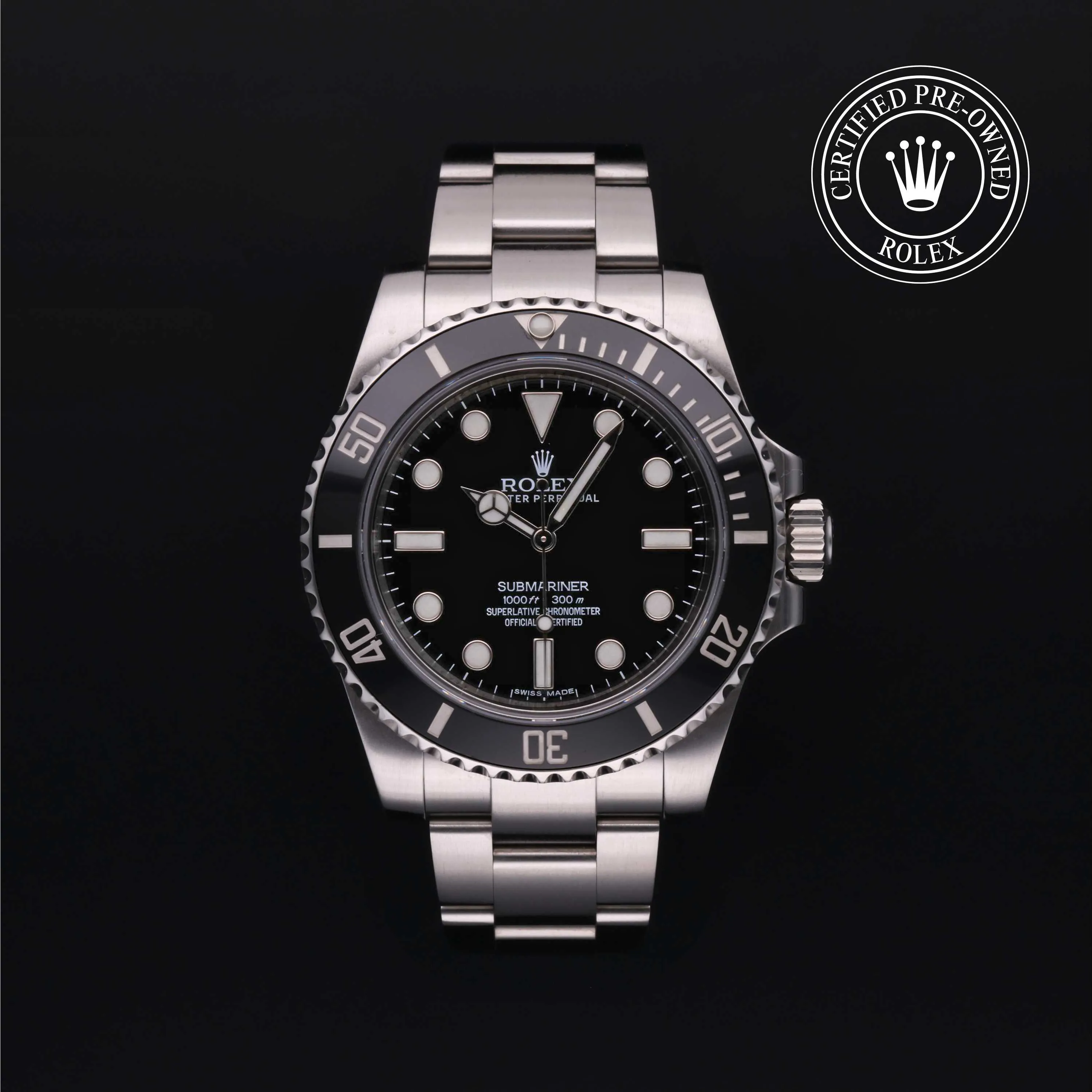 Rolex Submariner 114060 40mm Stainless steel Black