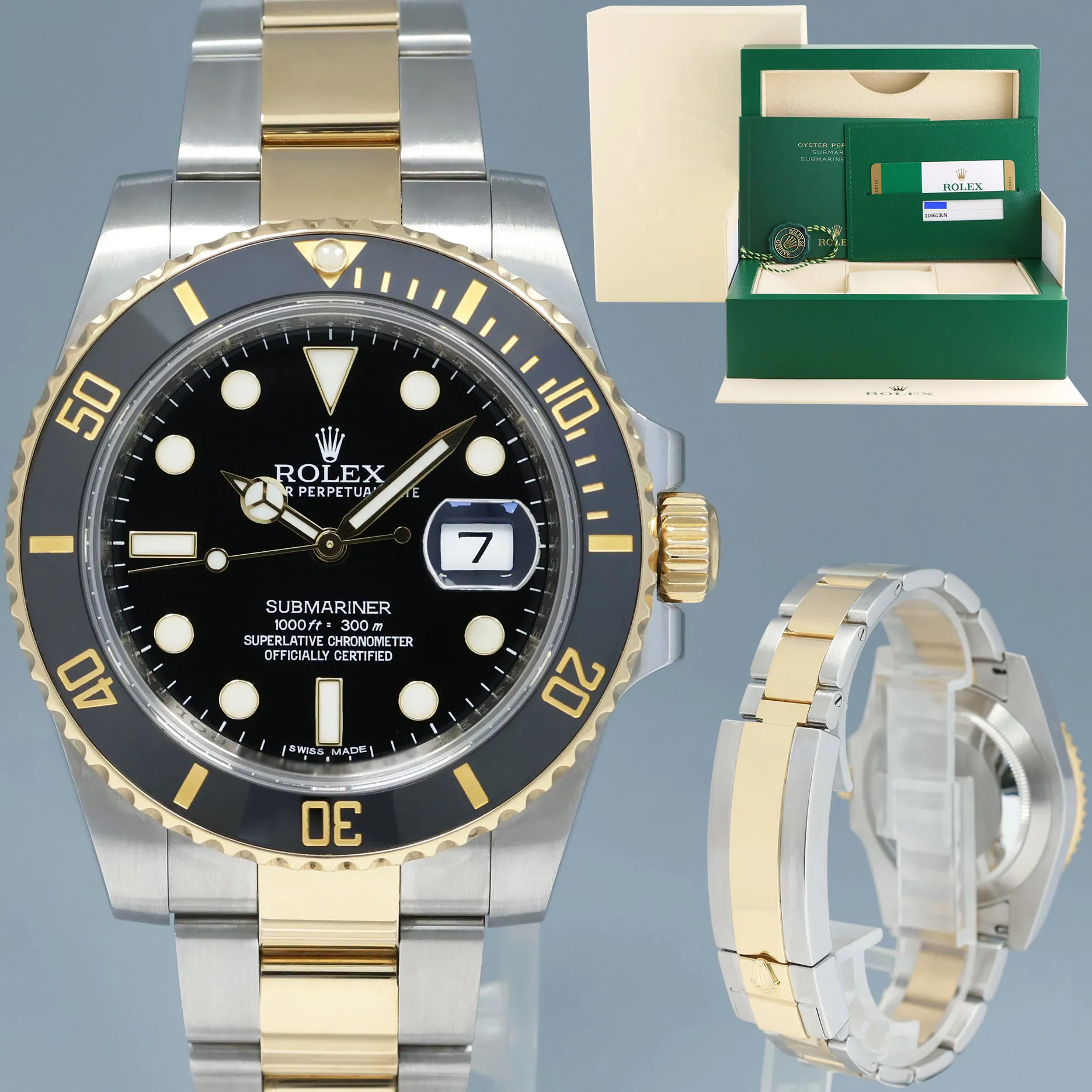 Rolex Submariner 116613LN 40mm Yellow gold and Stainless steel Black