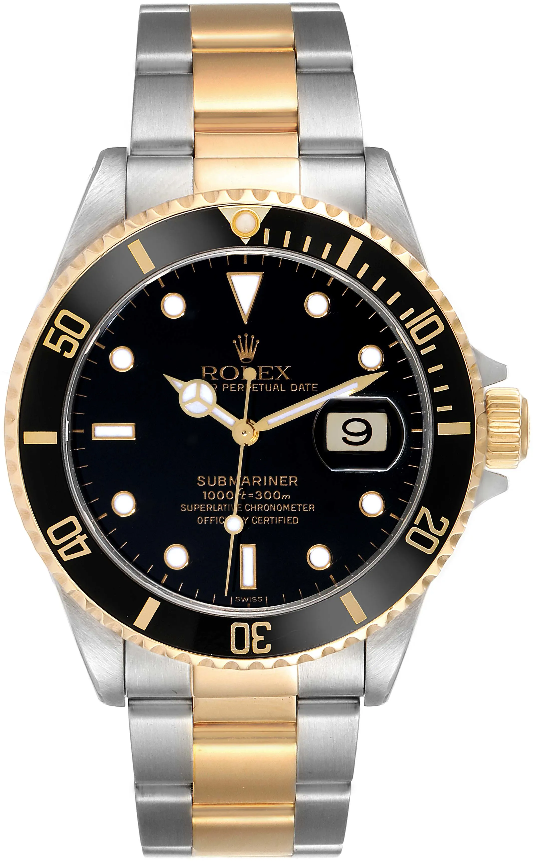 Rolex Submariner 16613 40mm Yellow gold and Stainless steel and 18k yellow gold Black 1