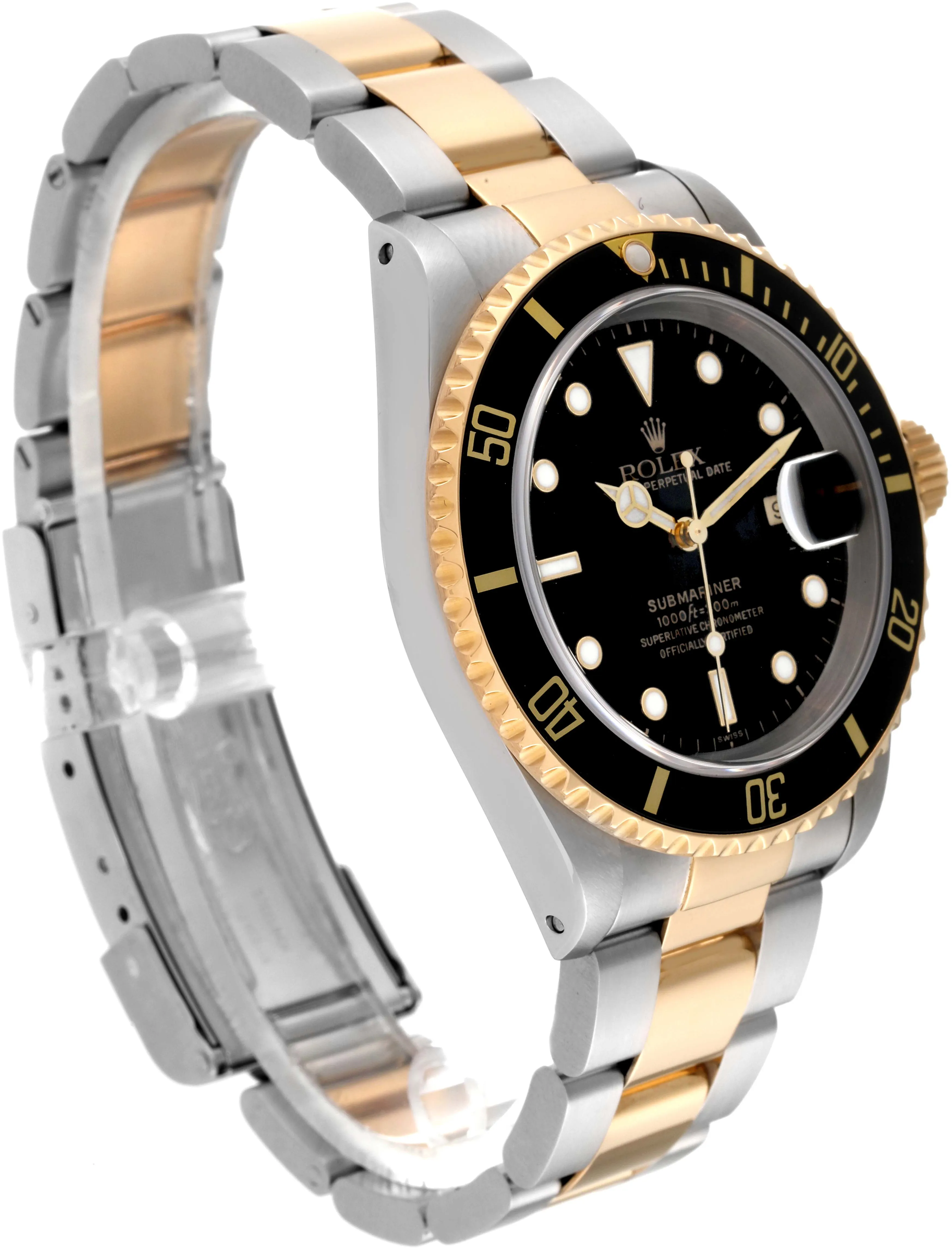 Rolex Submariner 16613 40mm Yellow gold and Stainless steel and 18k yellow gold Black 2