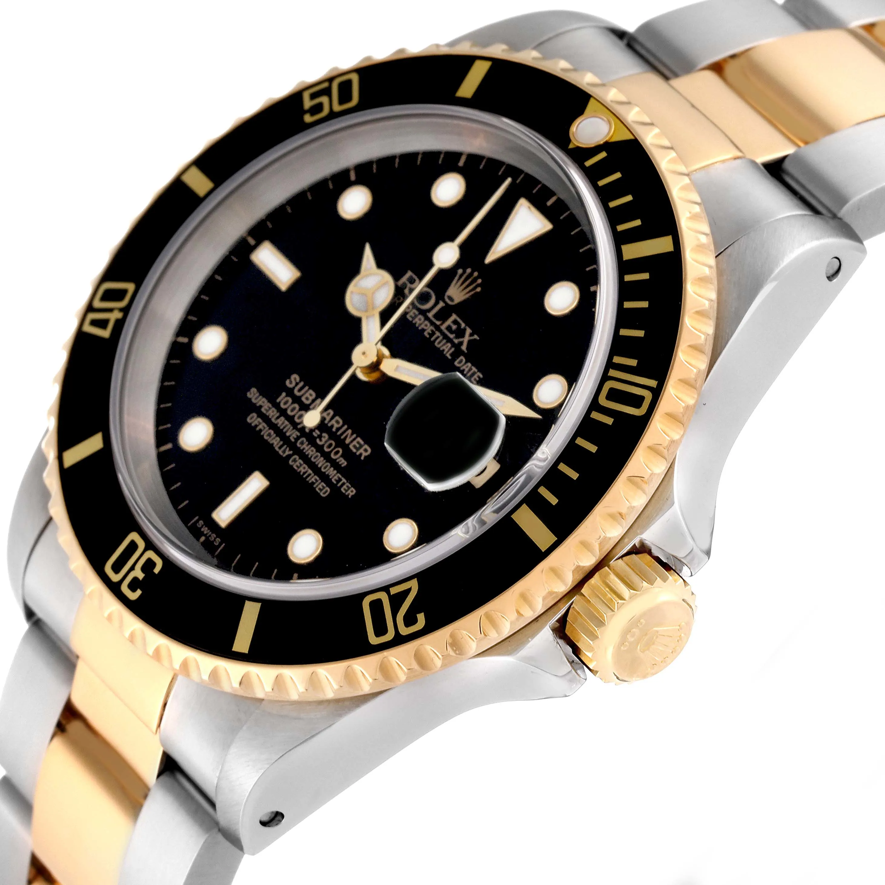 Rolex Submariner 16613 40mm Yellow gold and Stainless steel and 18k yellow gold Black 4