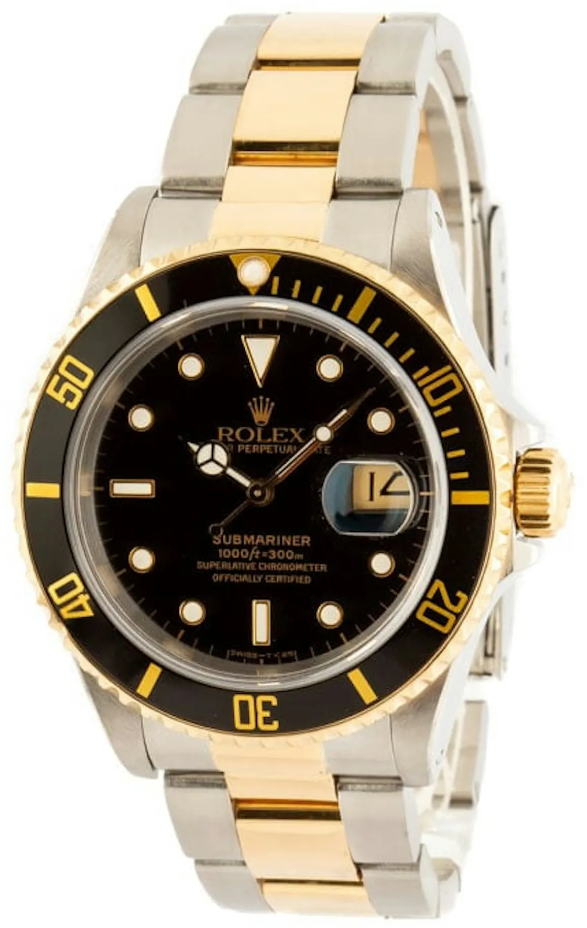 Rolex Submariner 16613 40mm Yellow gold and Stainless steel Black 2