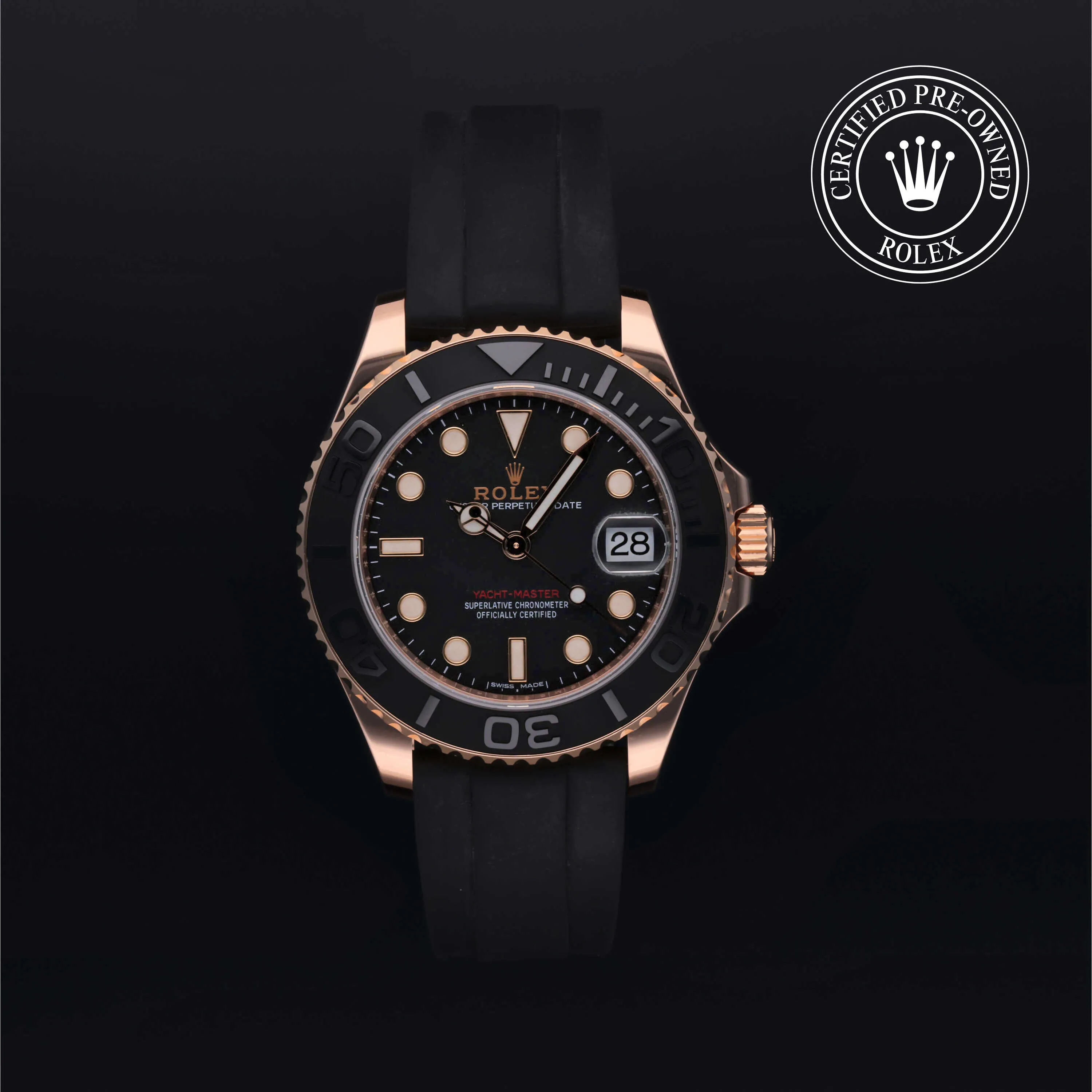 Rolex Yacht-Master 37 268655 37mm Rose gold Black