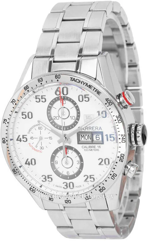 TAG Heuer Carrera CV2A11.BA0796 43mm Stainless steel White 1