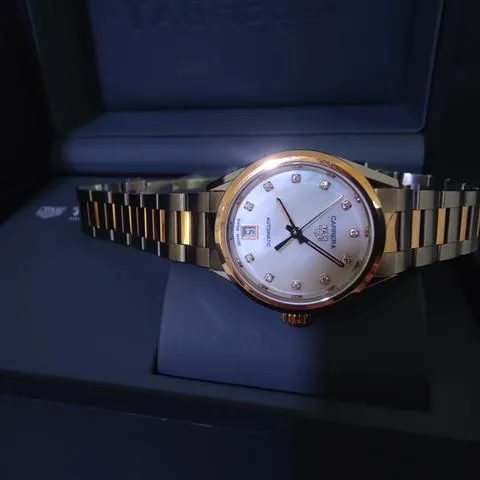 TAG Heuer Carrera WBN2450.BD0569 29mm Yellow gold and Stainless steel White 4