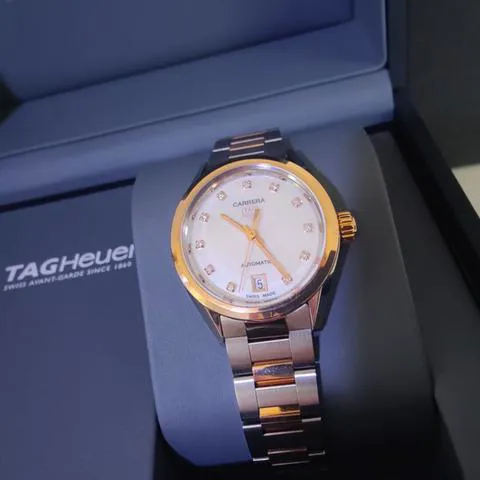 TAG Heuer Carrera WBN2450.BD0569 29mm Yellow gold and Stainless steel White 15