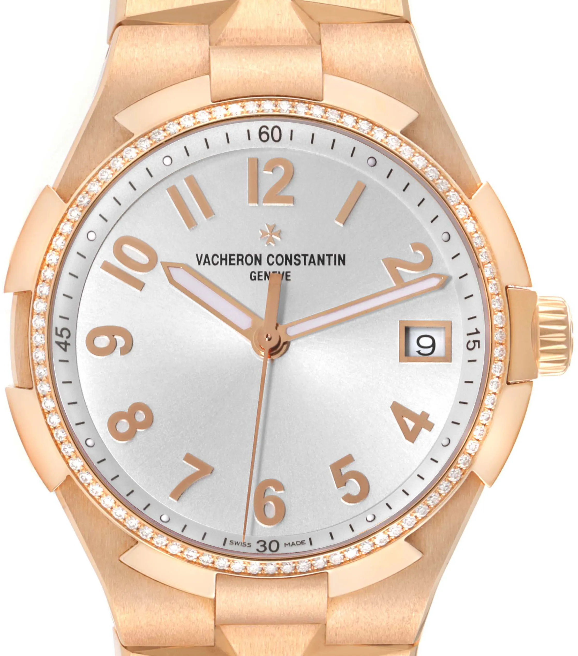 Vacheron Constantin Overseas 47560/D01R-9672 36mm Rose gold and 18k rose gold Silver