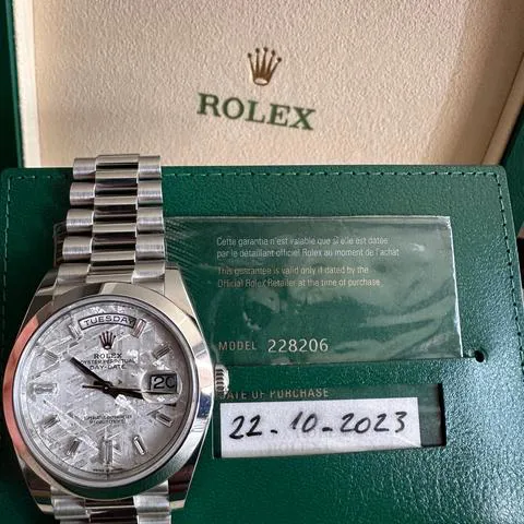 Rolex Day-Date 40 228206 40mm Platinum Silver