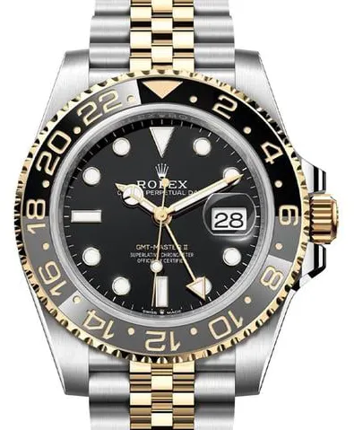 Rolex GMT-Master II 126713GRNR 40mm Yellow gold and Stainless steel Black