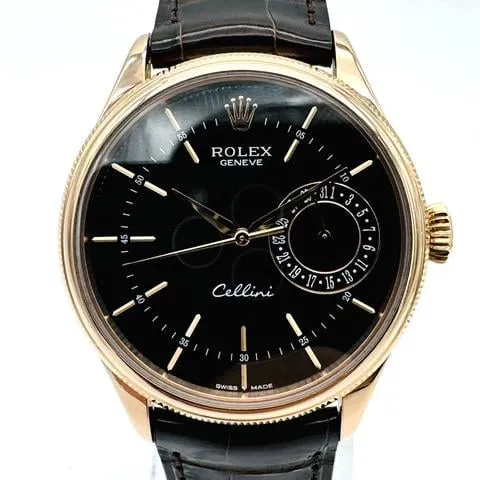 Rolex Cellini 50515 39mm Rose gold Black