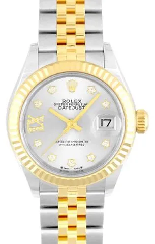 Rolex Lady-Datejust 279173G 28mm Yellow gold and Stainless steel Silver