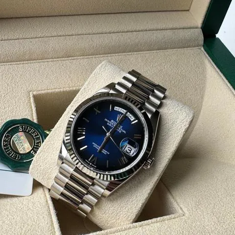 Rolex Day-Date 36 128239 36mm White gold Blue