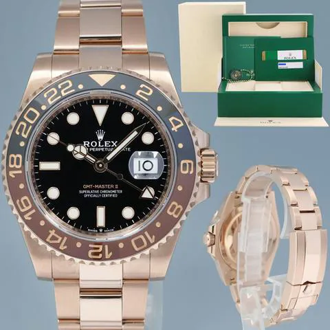 Rolex GMT-Master II 126715 40mm Rose gold Black