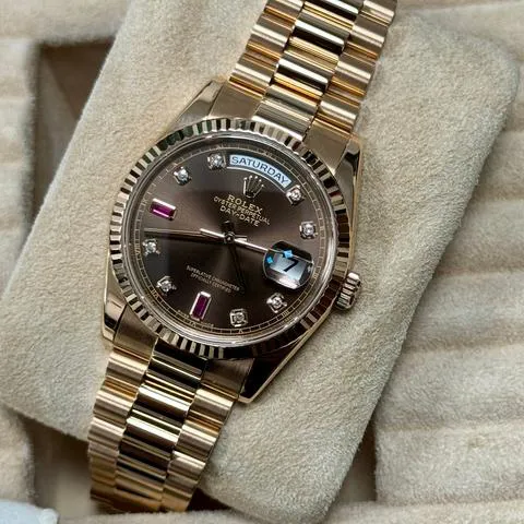 Rolex Day-Date 36 118235 36mm Rose gold Brown