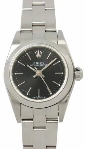 Rolex Oyster Perpetual 76080 25mm Stainless steel Black