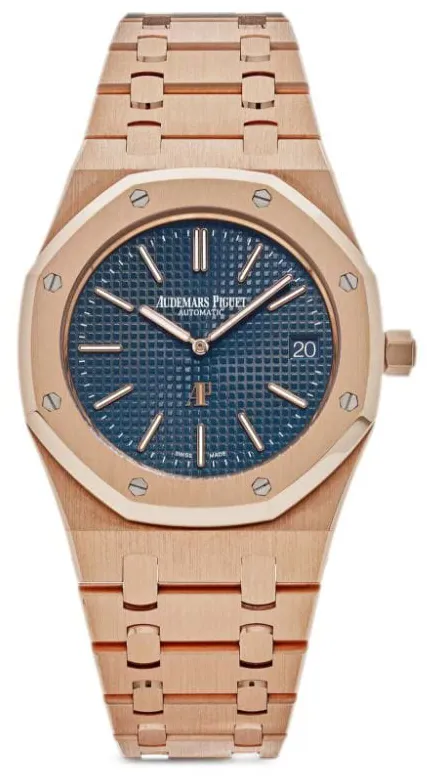 Audemars Piguet Royal Oak 15202OR.OO.1240OR.01 39mm Rose gold Blue