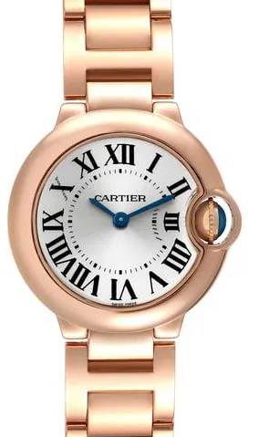 Cartier Ballon Bleu 28mm W69002Z2 28mm Rose gold Silver