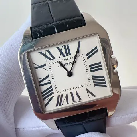 Cartier Santos Dumont W2007051 35mm White gold Silver