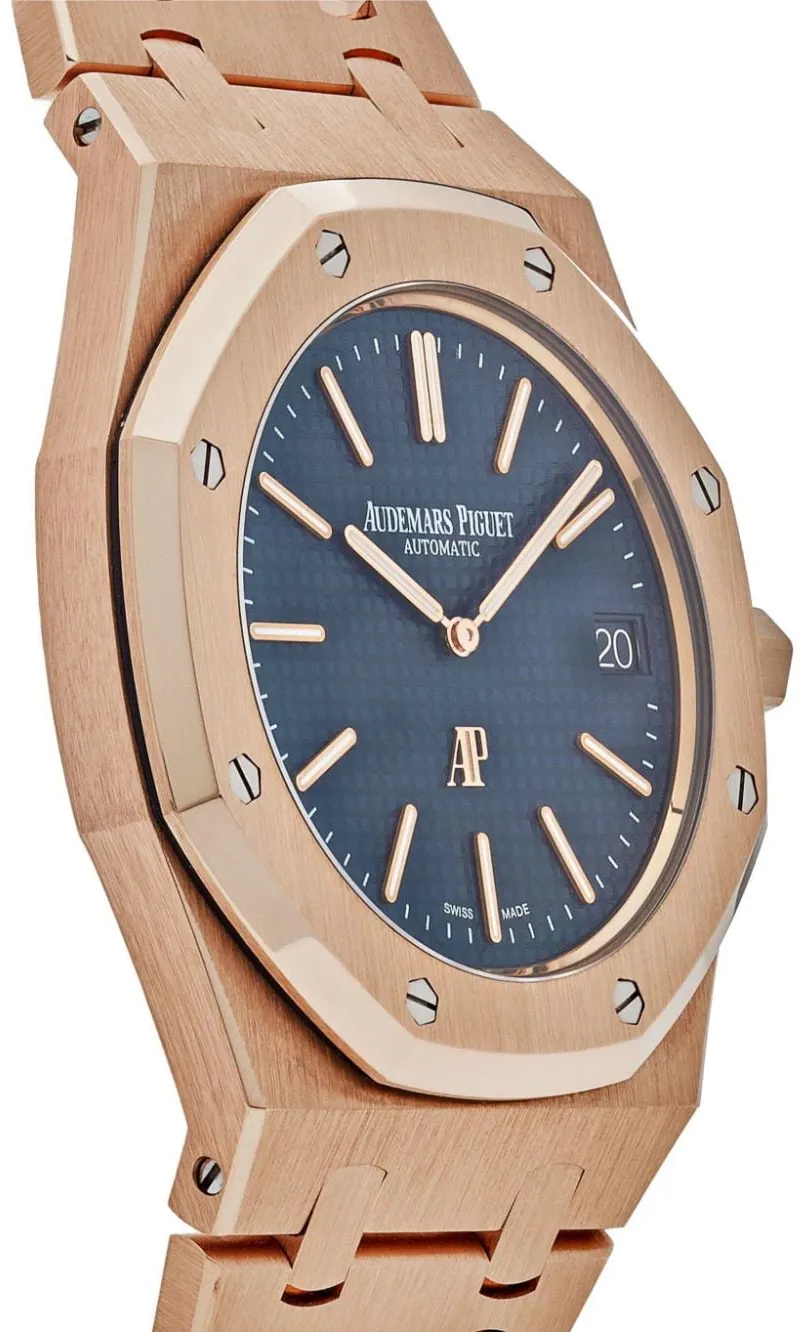 Audemars Piguet Royal Oak 15202OR.OO.1240OR.01 39mm Rose gold Blue 2