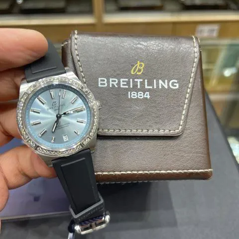 Breitling Chronomat G10380591C1S1 36mm Yellow gold and Stainless steel Blue 2