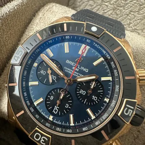 Breitling Chronomat RB01362A1C1S1 44mm Rose gold Blue 1