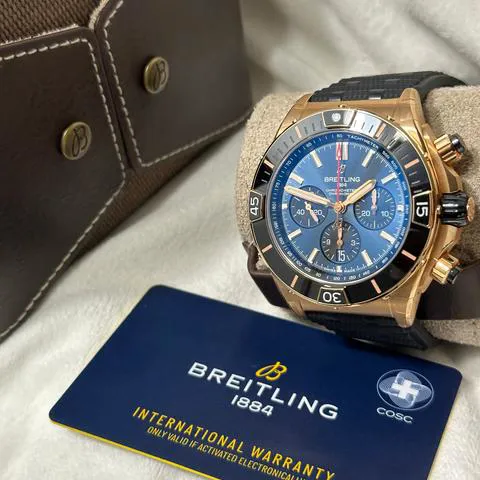 Breitling Chronomat RB01362A1C1S1 44mm Rose gold Blue 11