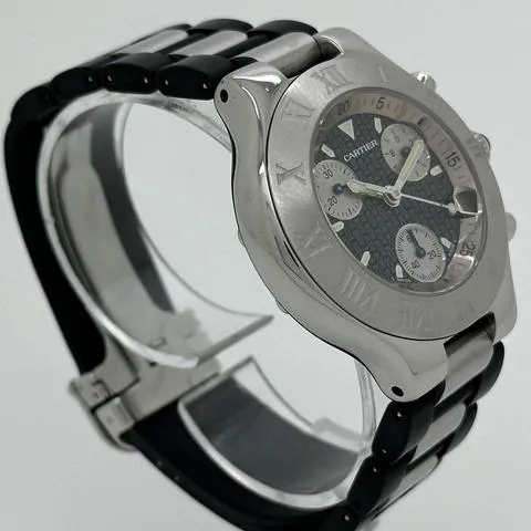 Cartier 21 Chronoscaph 2424 38mm Stainless steel Black 2