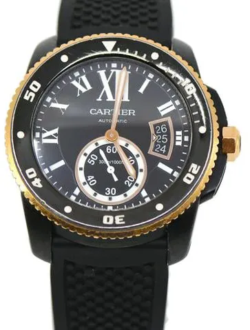 Cartier Calibre de Cartier W2CA0004 42mm Yellow gold and Stainless steel Black