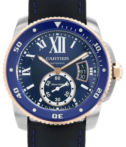 Cartier Calibre de Cartier W2CA0008 42mm Yellow gold and Stainless steel Blue