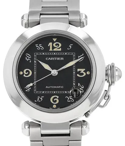 Cartier Pasha C 2324 35mm Stainless steel Black