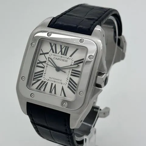 Cartier Santos 100 2656 38mm Stainless steel White