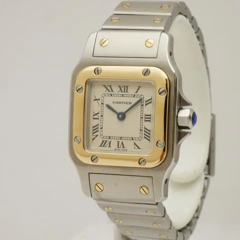 Cartier Santos 1057930 24mm Yellow gold and Stainless steel Silver