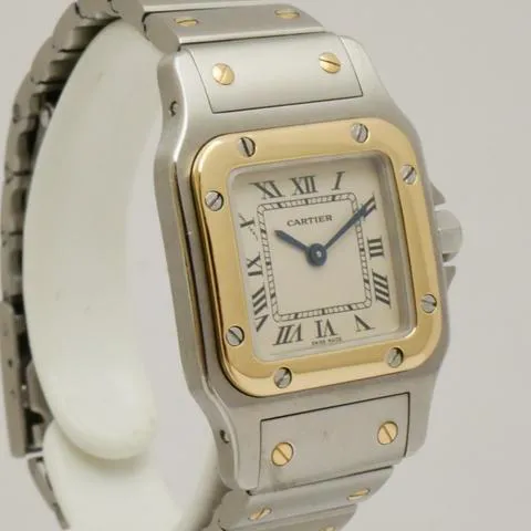 Cartier Santos 1057930 24mm Yellow gold and Stainless steel Silver 1