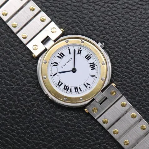 Cartier Santos 8191 32mm Yellow gold and Stainless steel White