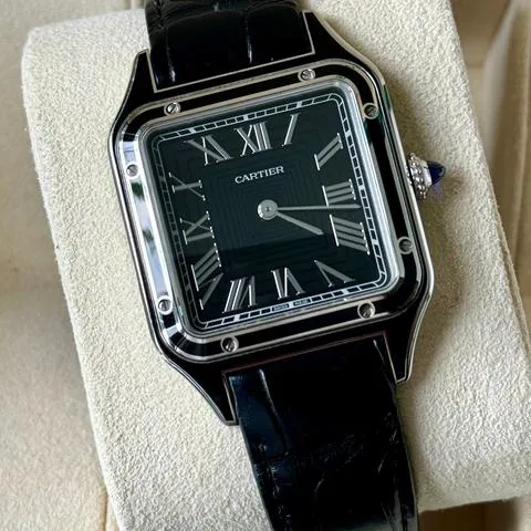 Cartier Santos Dumont WSSA0046 43.5mm Stainless steel Black