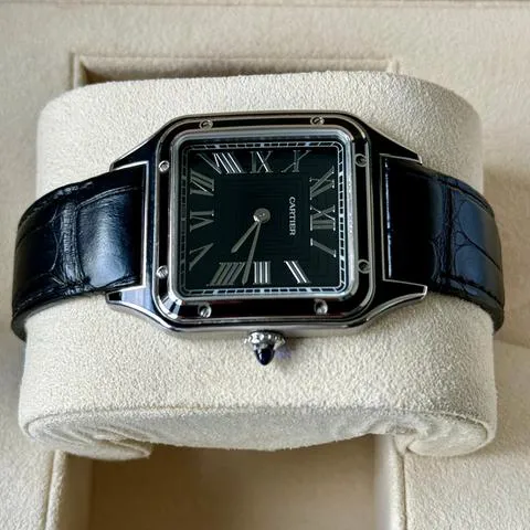 Cartier Santos Dumont WSSA0046 43.5mm Stainless steel Black 2