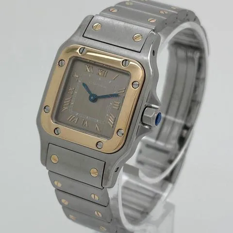 Cartier Santos Galbée 1567 24mm Yellow gold and Stainless steel Gray