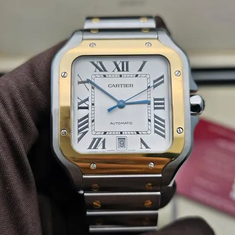 Cartier Santos W2SA0006 40mm Yellow gold and Stainless steel Silver