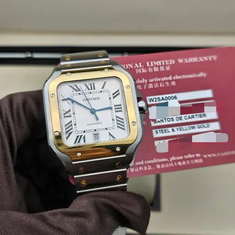 Cartier Santos W2SA0006 40mm Yellow gold and Stainless steel Silver 3