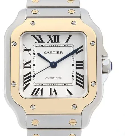 Cartier Santos W2SA0007 42mm Yellow gold and Stainless steel Silver